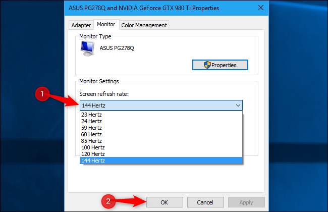 stopa osvježavanja - Screen Refresh Rate - OK