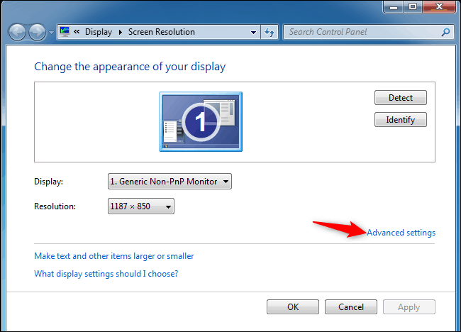 stopa osvježavanja - Advanced Settings